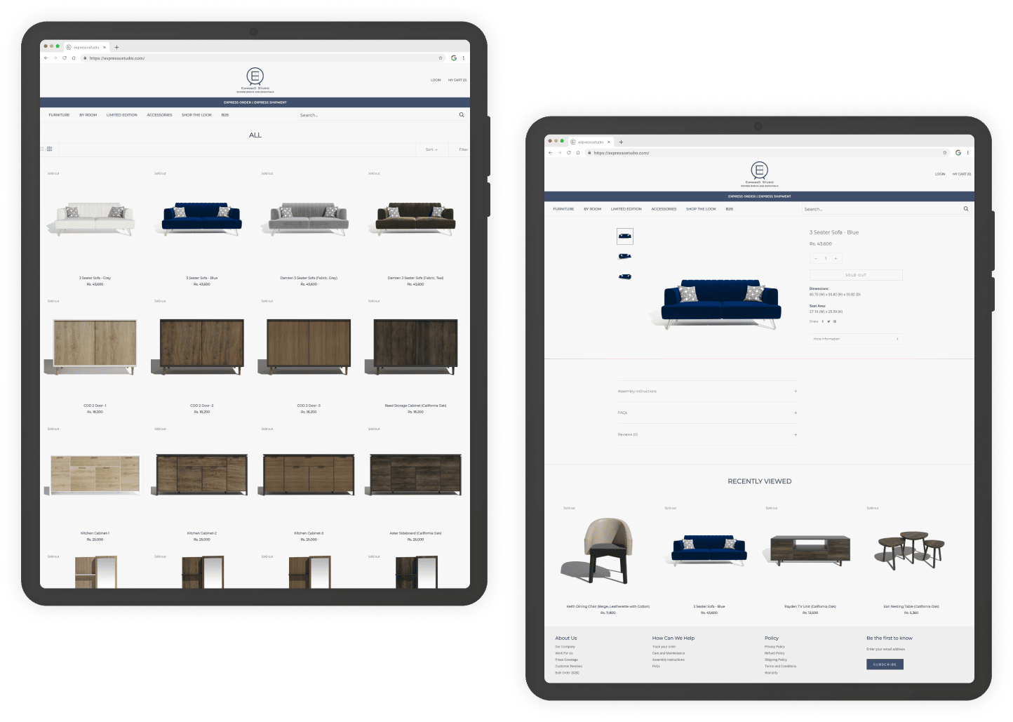 expresso ecommerce web design by chetaru