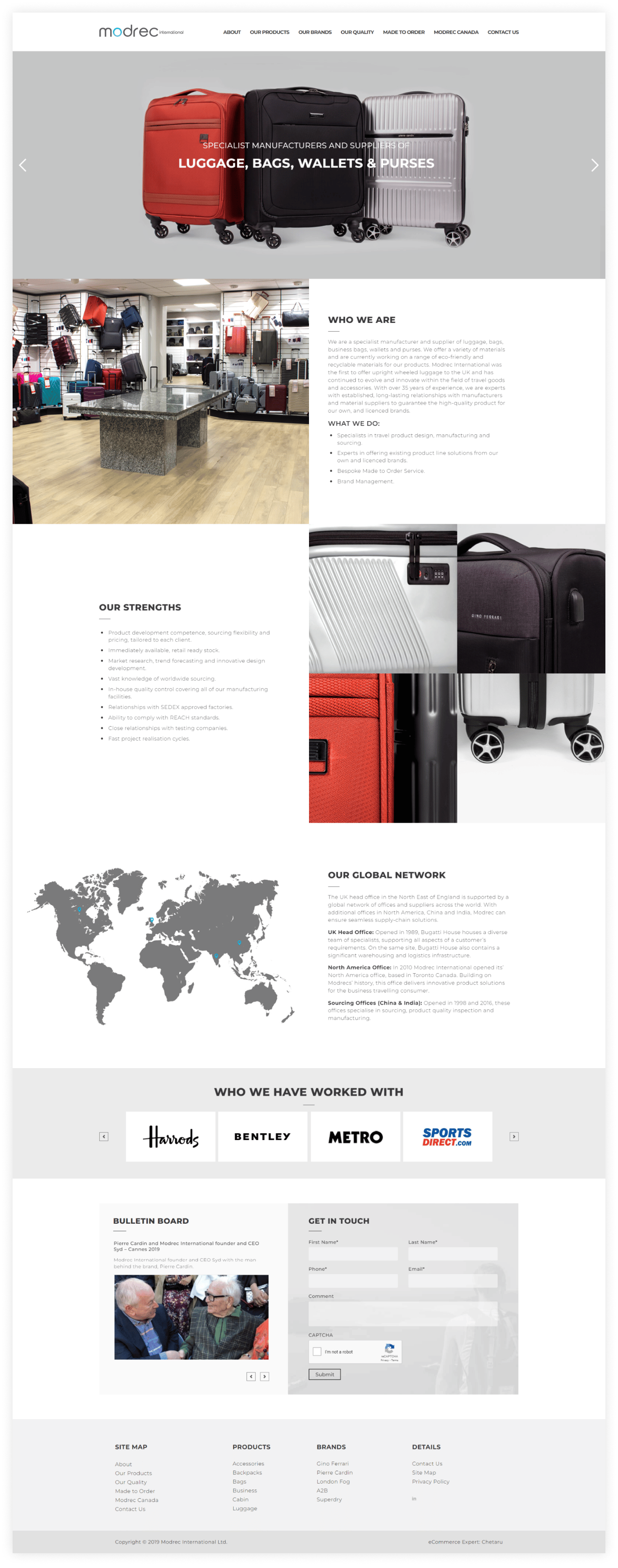 modrec ecommerce website design