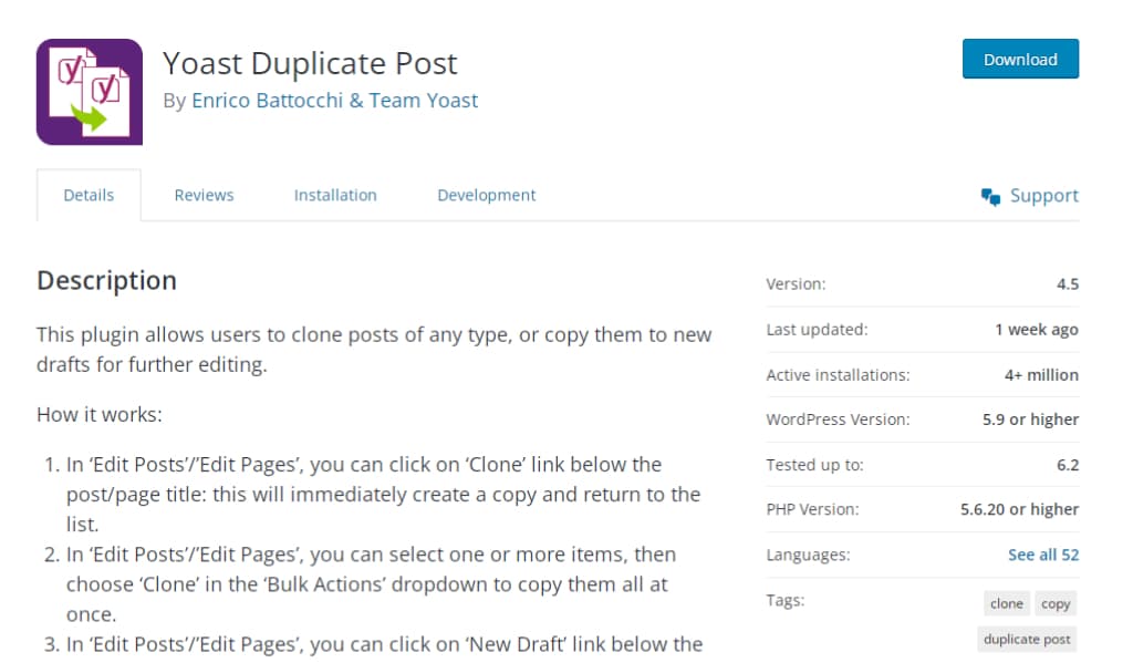 yoast duplicate post plugin to duplicate your page