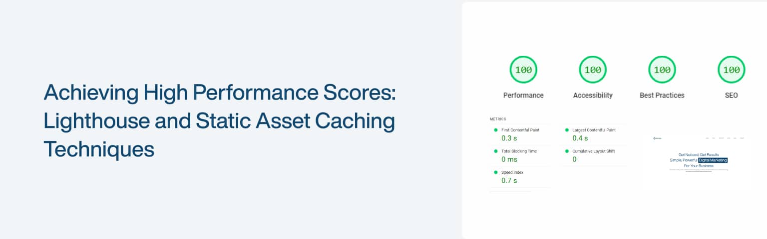 Achieving High-Performance Scores: Lighthouse and Static Asset Caching Techniques